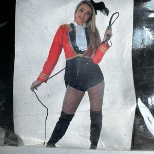 NEW Karnival Ringmaster Women's Halloween Costume Size S Hat, Jacket, Hot Pants